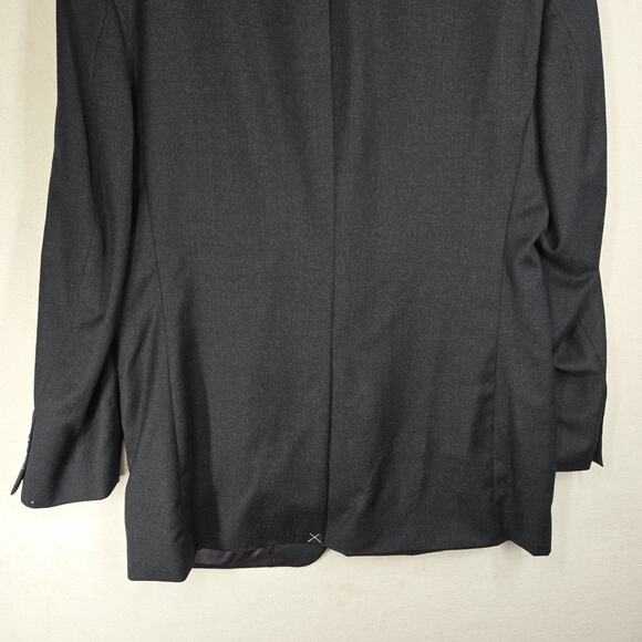 Jos A Bank Blazer Mens Sz 44L Black2 Button Jacket Sport Coat Oxford Wool NWT - Picture 16 of 16